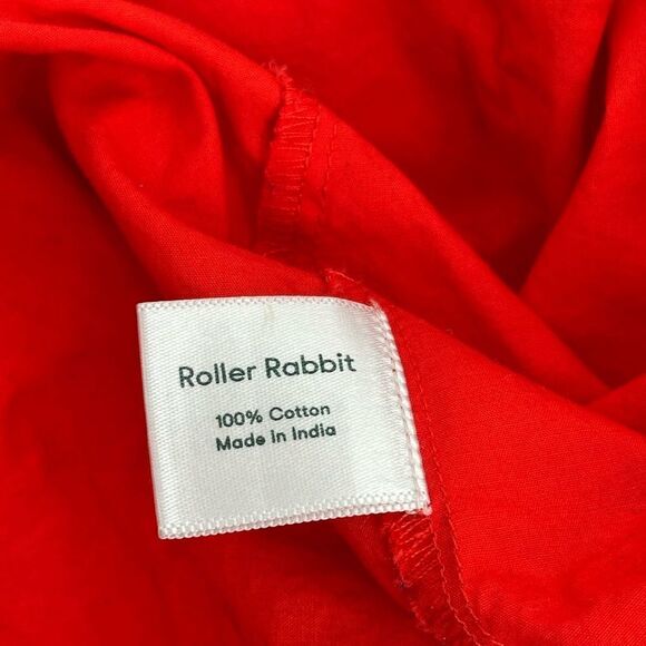 Roller Rabbit Cotton Poplin Scoop Neck Midi Dress Womens Medium MISSING BELT - Picture 5 of 6